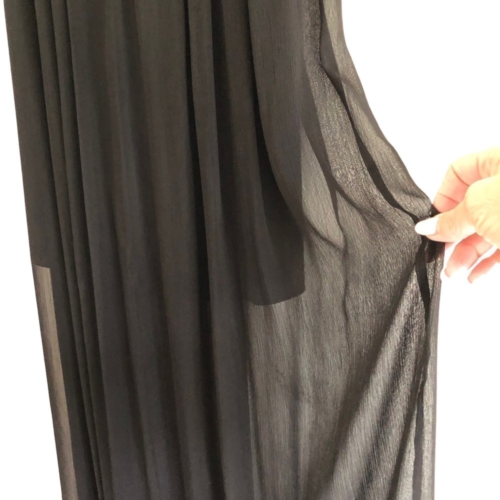 Alice & Olivia Black White Short Sleeve Maxi Dress Small - Picture 7 of 16
